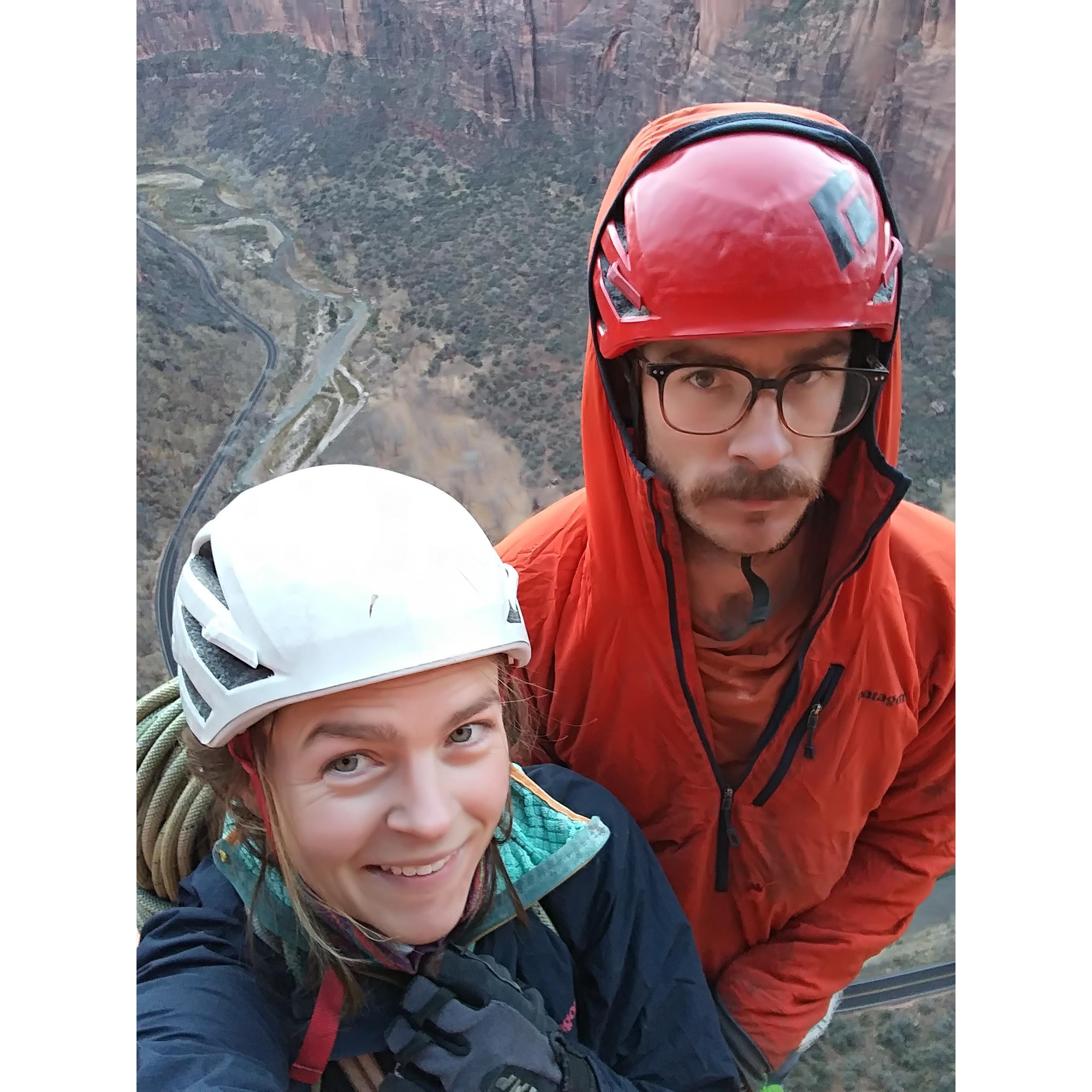 Topping on Spaceshot in Zion National Park