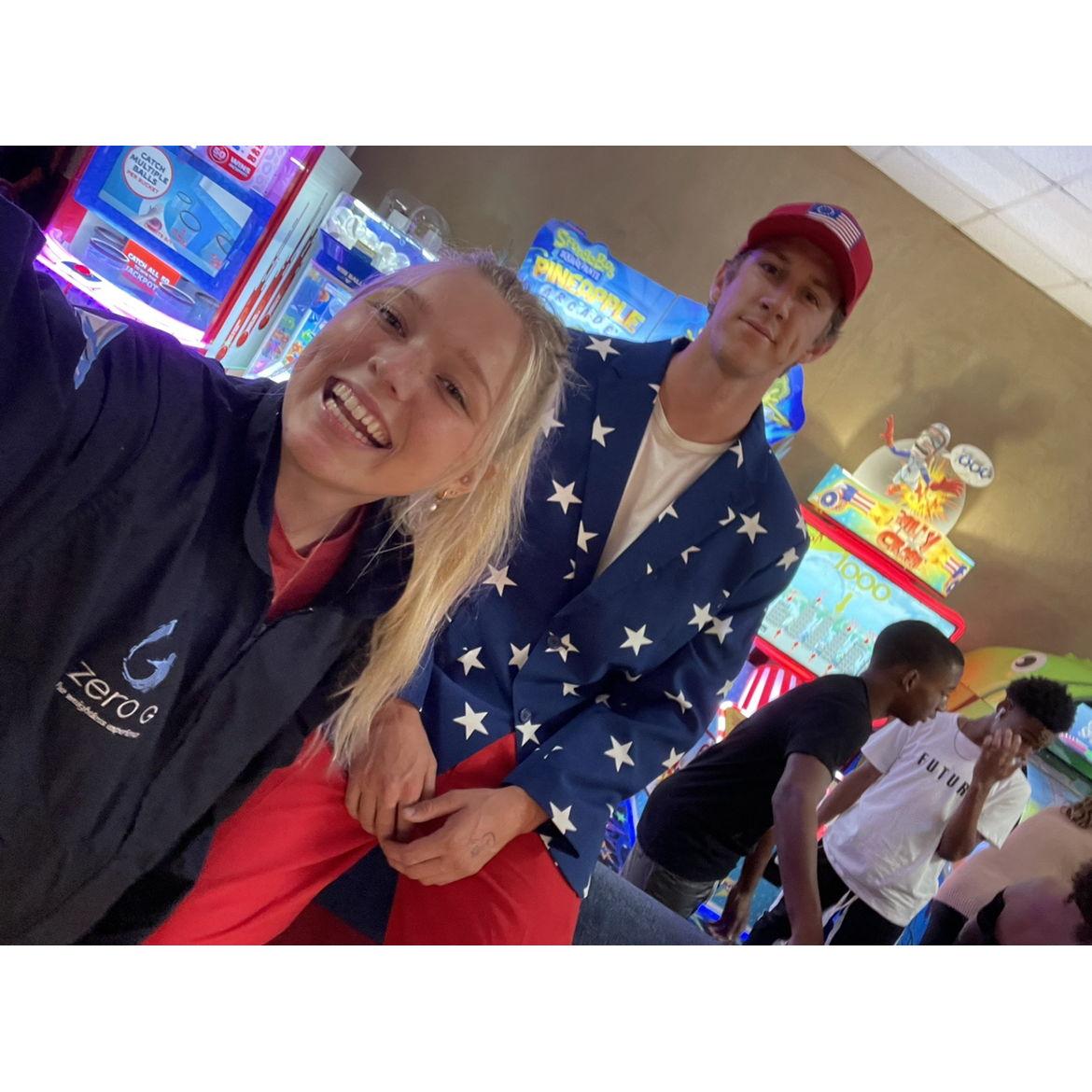 Dress up Roller Skating... Evan was the only one Committed | August 2021