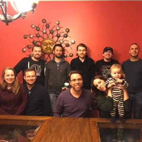 David's Birthday Party, November 2018 with Joshua, Travis, Brock, Ryan, William, David, Carly, and Beeb