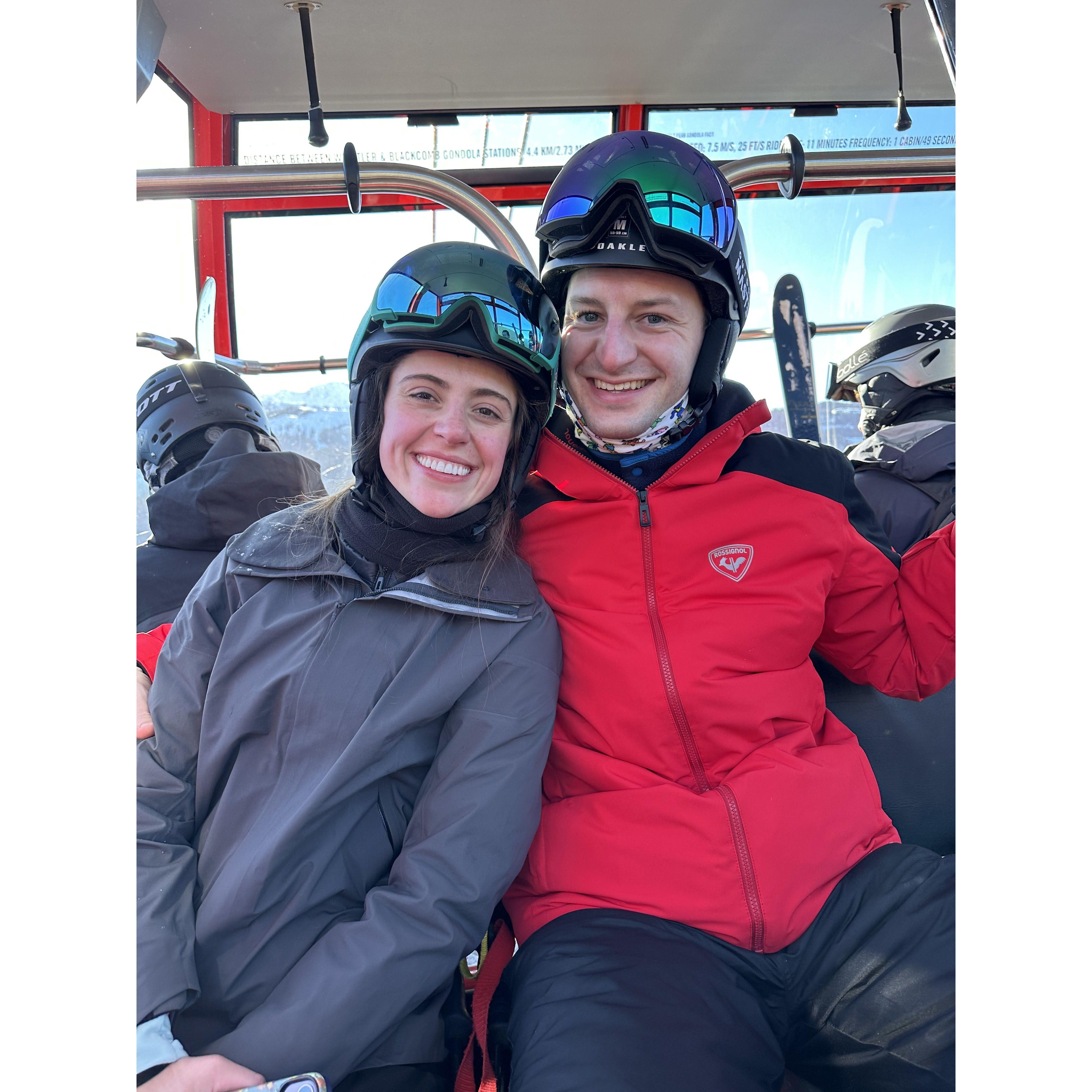 Riding the Peak to Peak gondola in Whistler