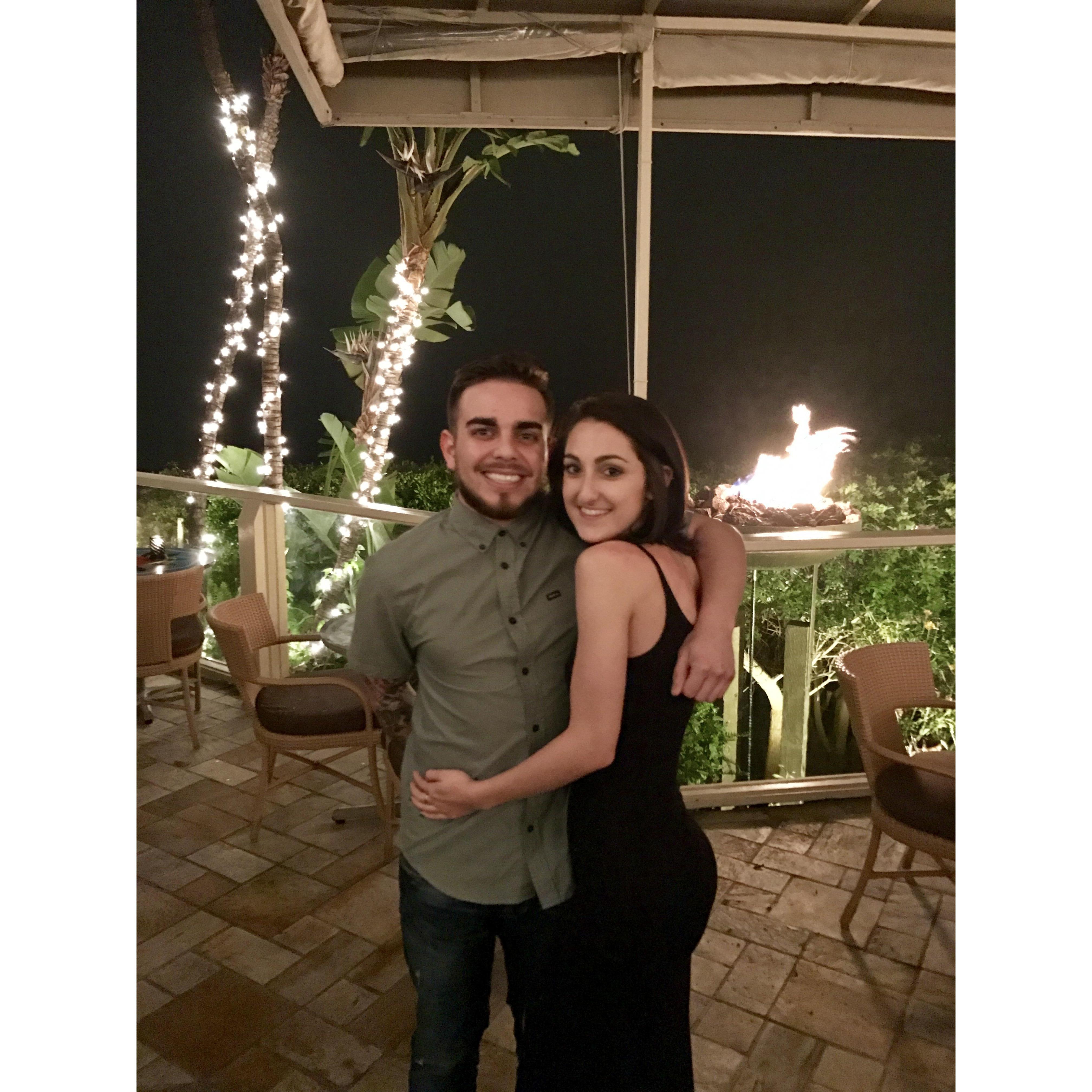 This was our very first road trip. I surprised him with a weekend getaway along the coast. He tried Octopus for the first time and we spent too much money on good wine and champagne.