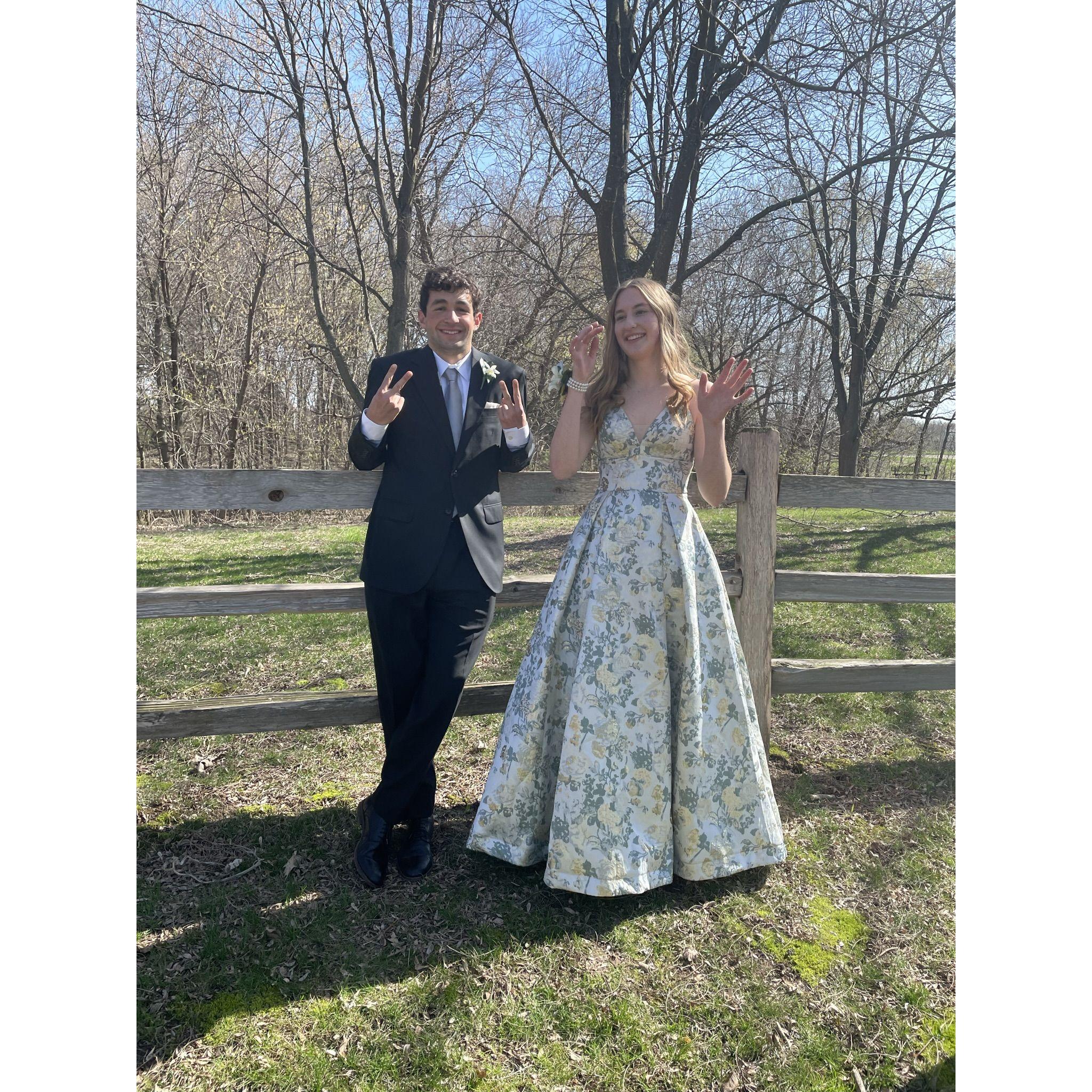 Grace's senior prom, their first date.