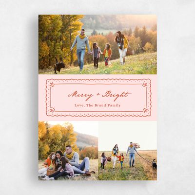 Soft Pink Holiday Card - Ridgewood