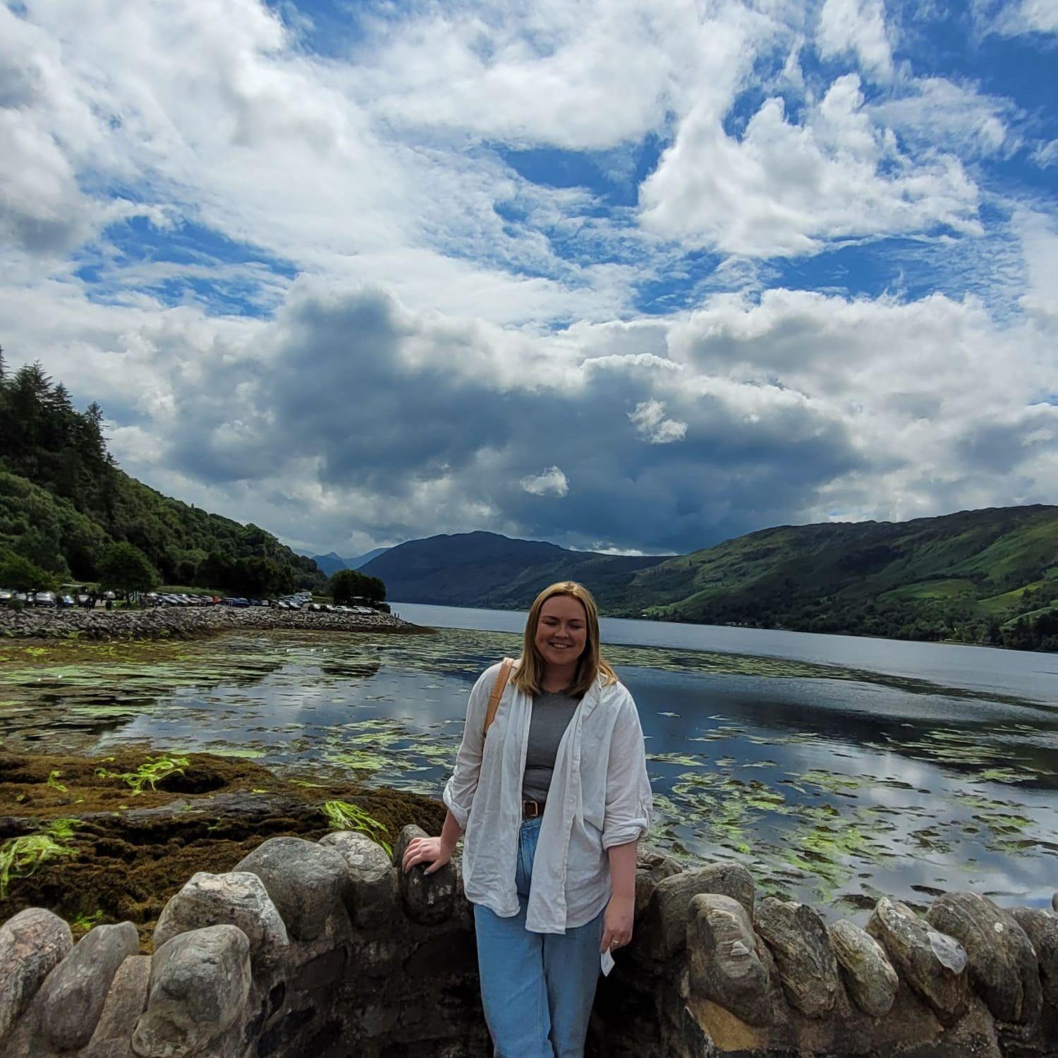 Outside Eilean Donan Castle (Scottish highlands, 2024)
