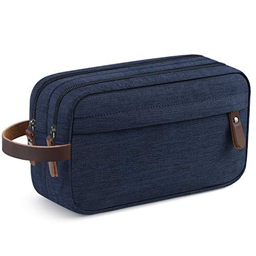 Men's Travel Toiletry Organizer Bag Dopp Kit Bathroom Bag (Blue Water-resistant)
