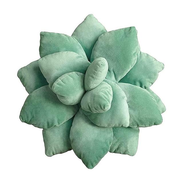 3D Succulent Pillow-Plant Throw Pillows Cute Cactus Succulents for Green Lovers Soft Plush PP Cotton for Sofa Bedroom Home Decoration Novelty Cushion