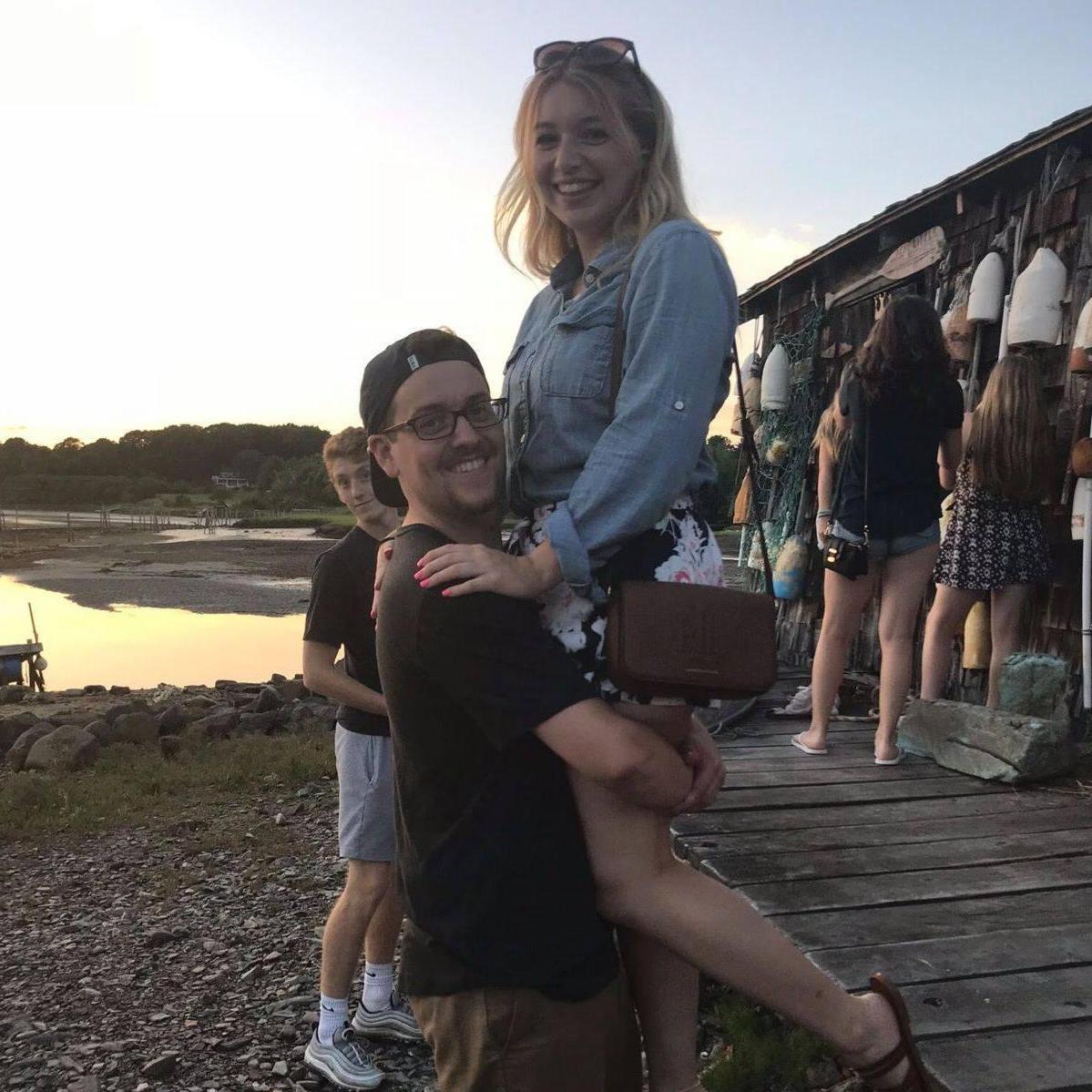 Lauren's cousin Ben always likes to creep into our cute pics!