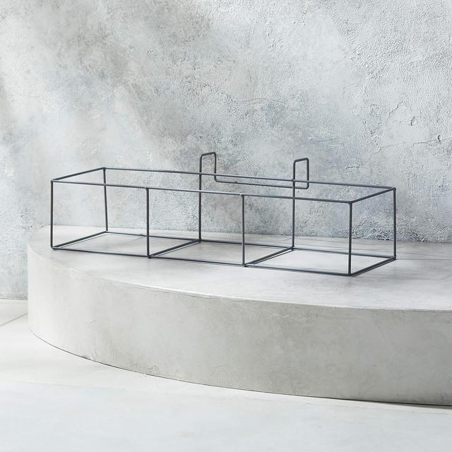 Stax Grey Indoor/Outdoor Railing Planter Frame