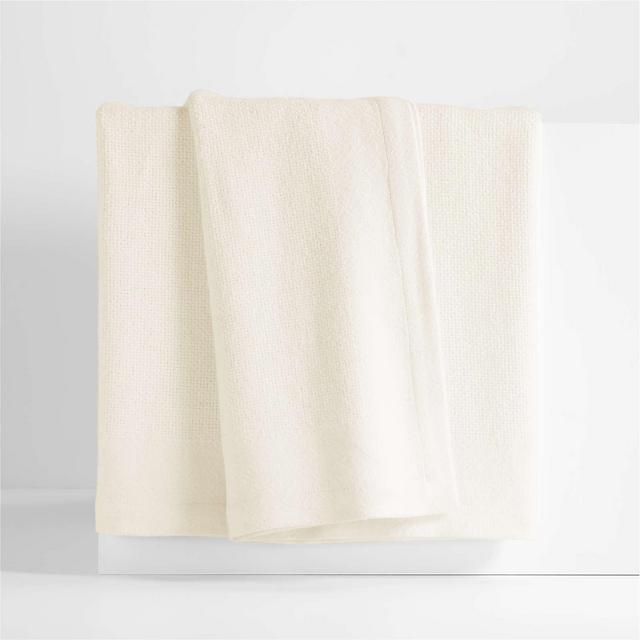 Brushed Organic Cotton Arctic Ivory Full/Queen Bed Blanket