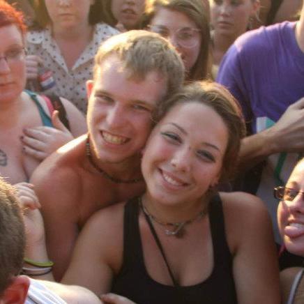 In the middle of a concert crowd.