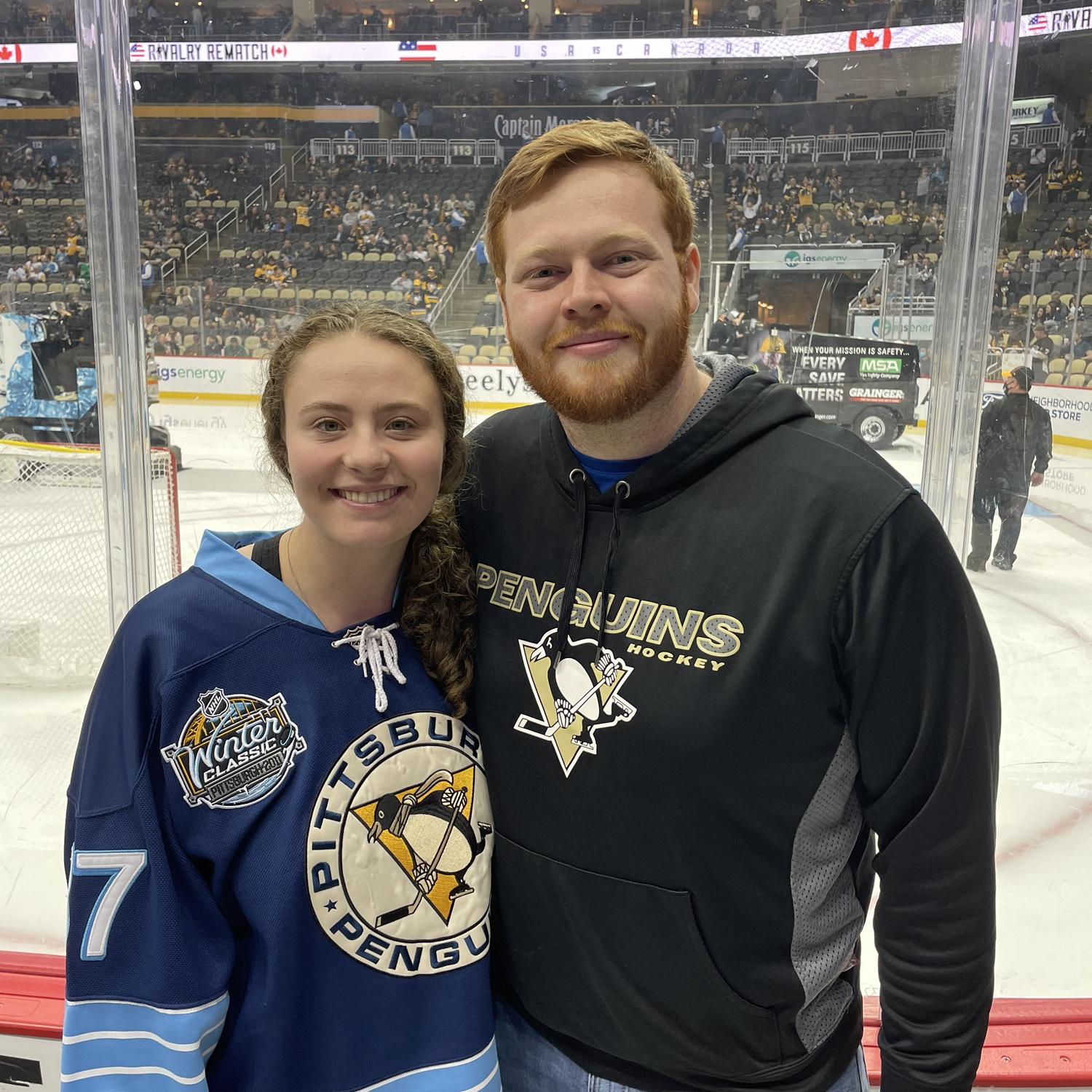 Our first trip to Pittsburgh and Veronica's first time at a Pens game.