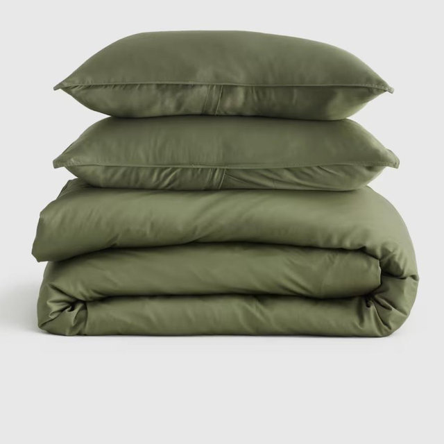 Organic Bamboo Viscose Duvet Cover Set | King Size | Olive
