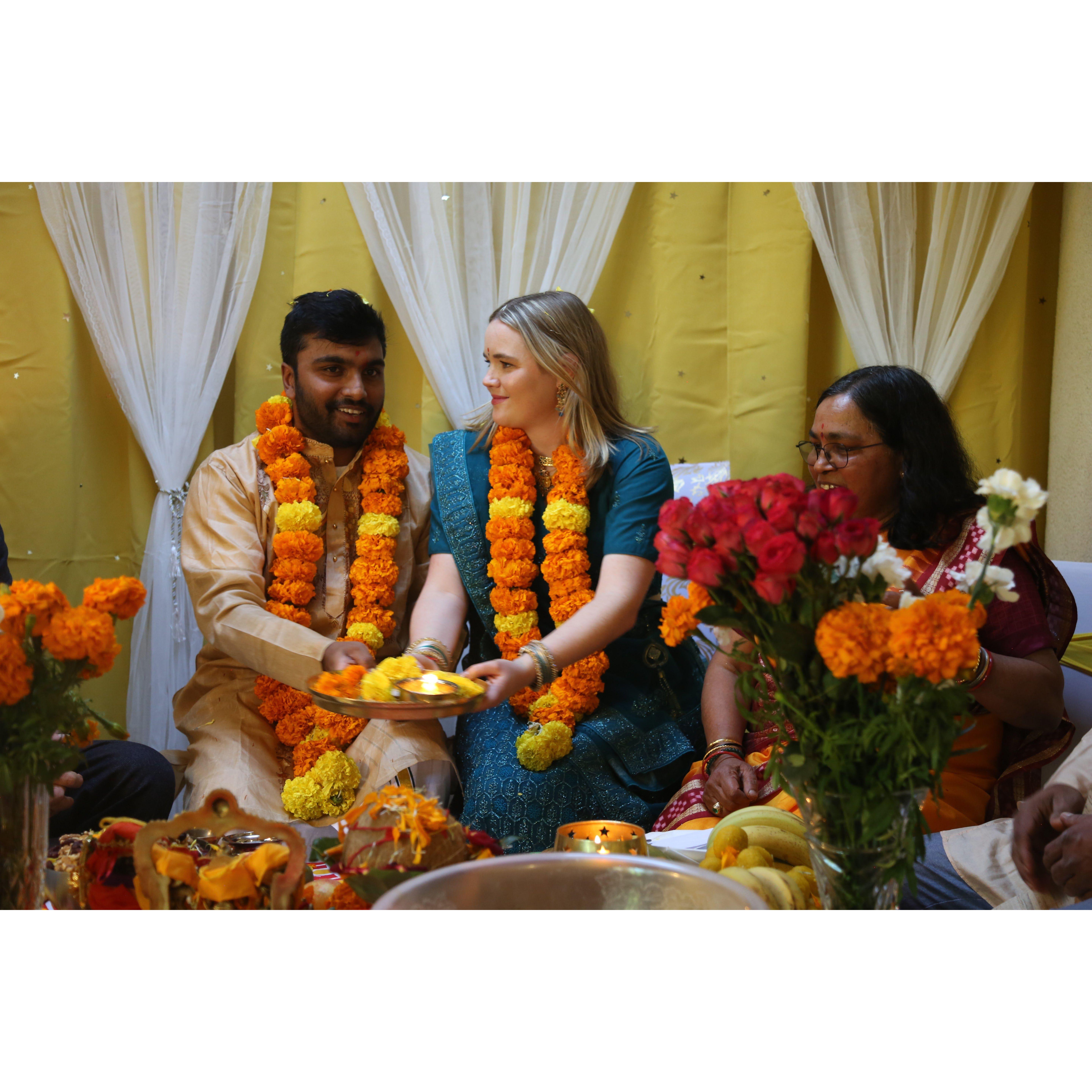 puja ceremony for our engagement, nov 2022