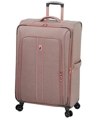 Newcastle Softside 28" Spinner Suitcase: Rose Charcoal Herringbone