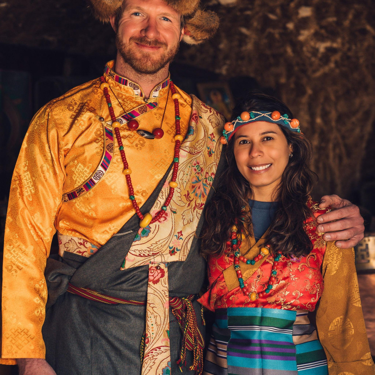 Traditional tibetan outfits. Nepal!