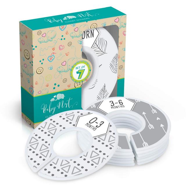 Baby Nest Designs Closet Dividers for Baby Clothes [Unisex Boho]