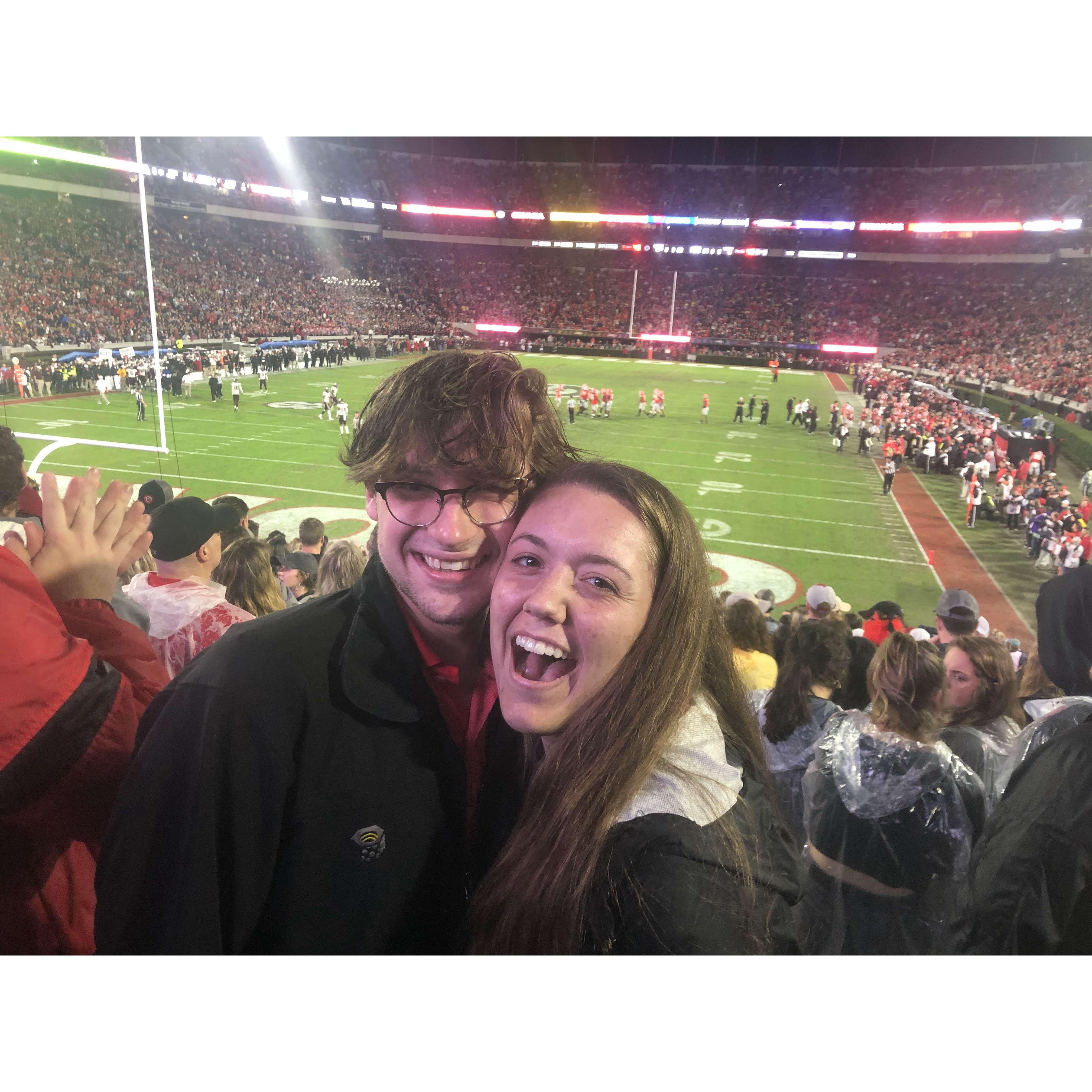 Cass did go to the UGA games despite our friendly (sometimes) rivalry