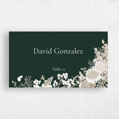 Dark Forest, Green Wedding Place Card - Rosalind