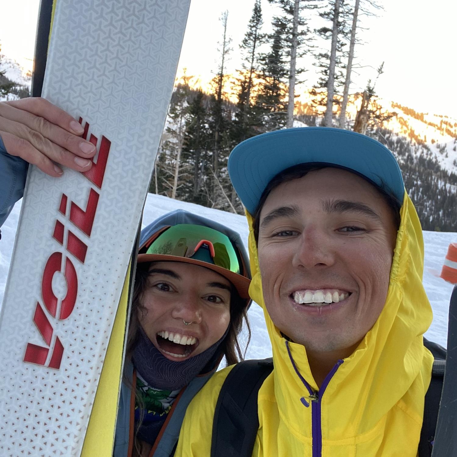 One of Maria’s first tours on the skis Ben got her for her birthday! Spring 2023.