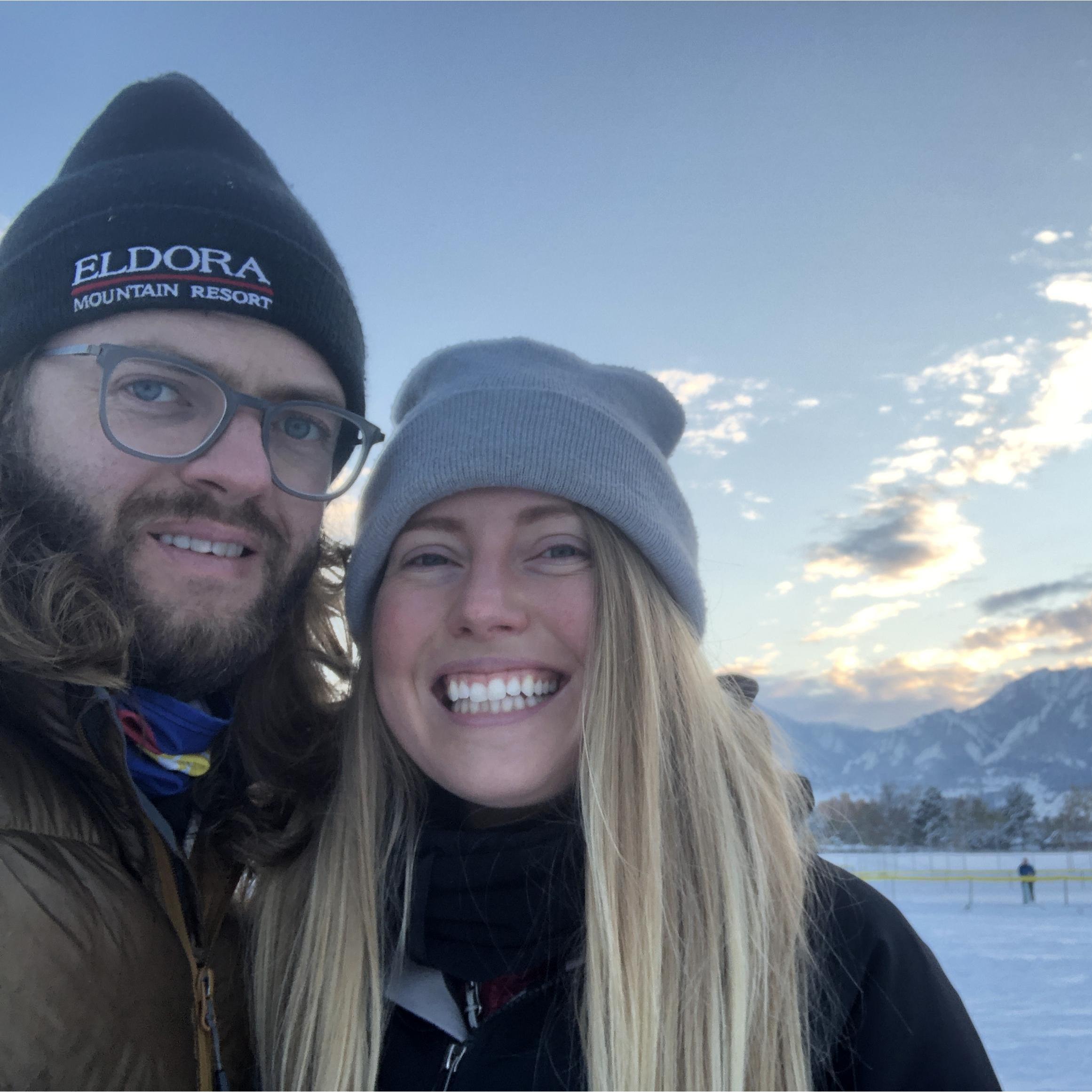 Snowshoeing in Boulder, CO.