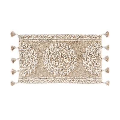 24" x 40" Medallia Bath Rugs and Mats Natural - Saturday Knight Ltd.