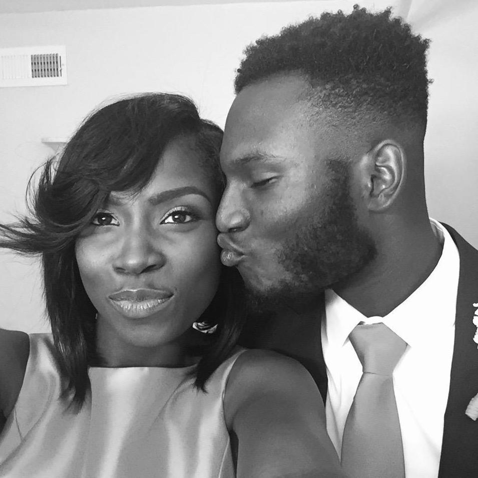 At Akilah's wedding. We were wedding dates!