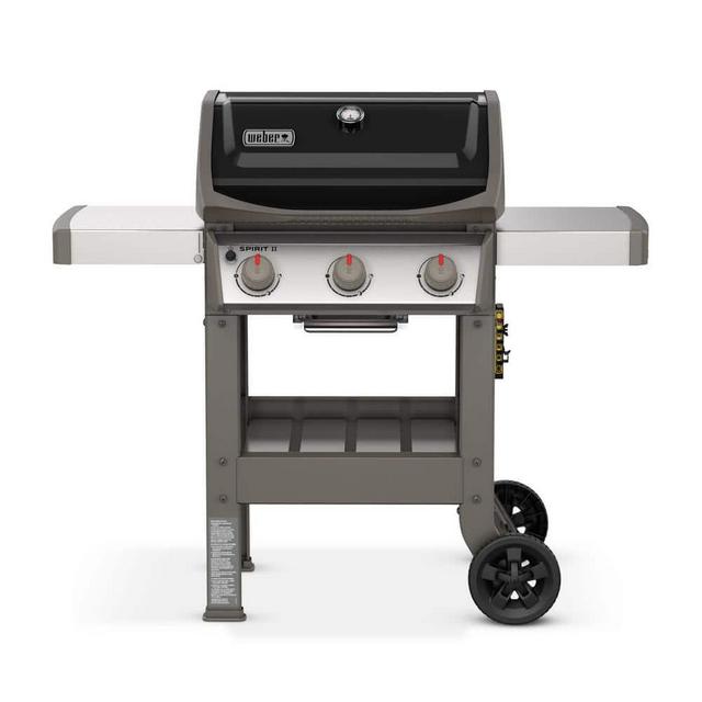 Spirit II E-310 3-Burner Propane Gas Grill in Black