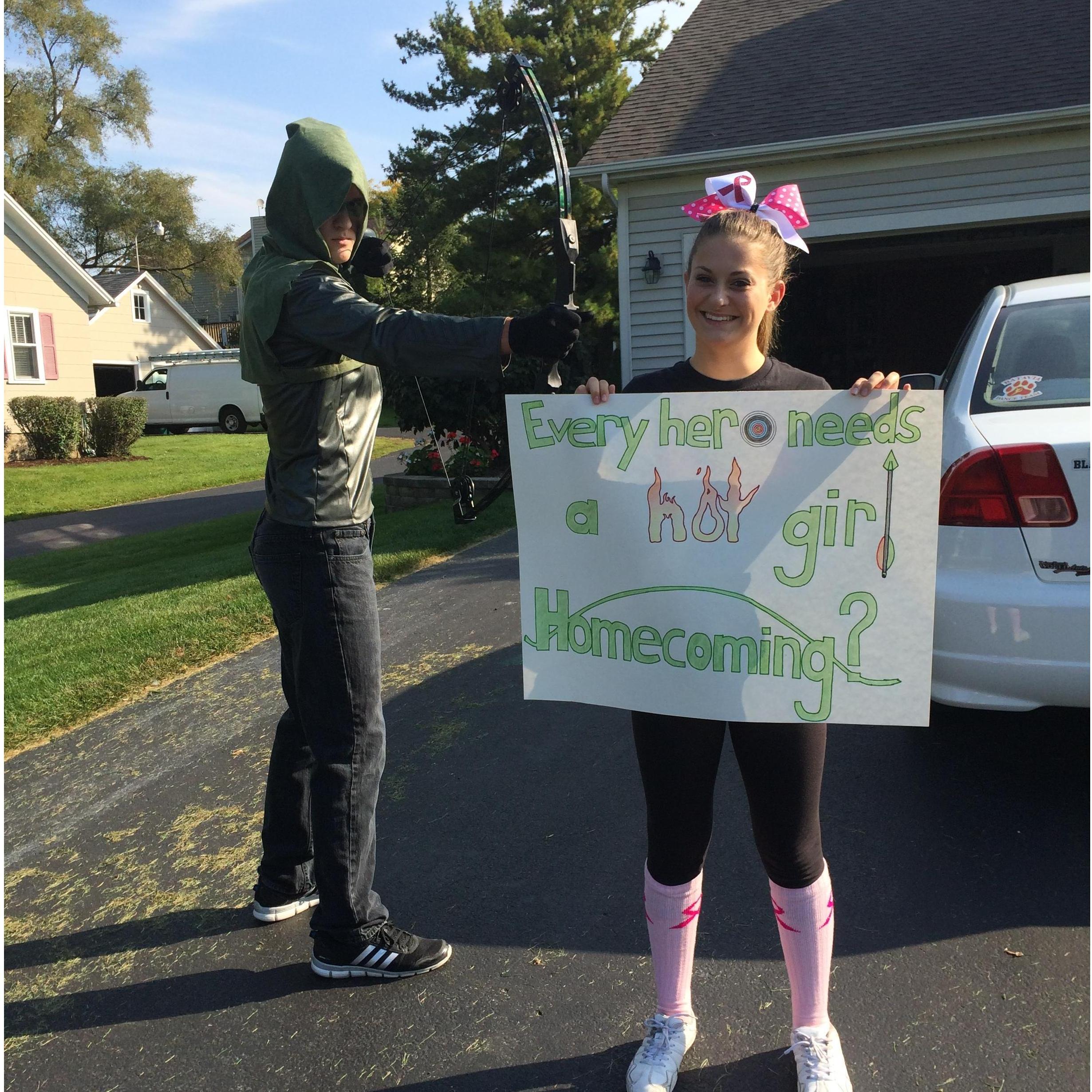 Our viral homecoming ask that was retweeted by Stephen Amell