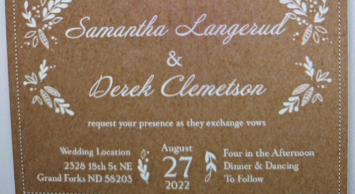 The Wedding Website of Samantha Langerud and Derek Clemetson