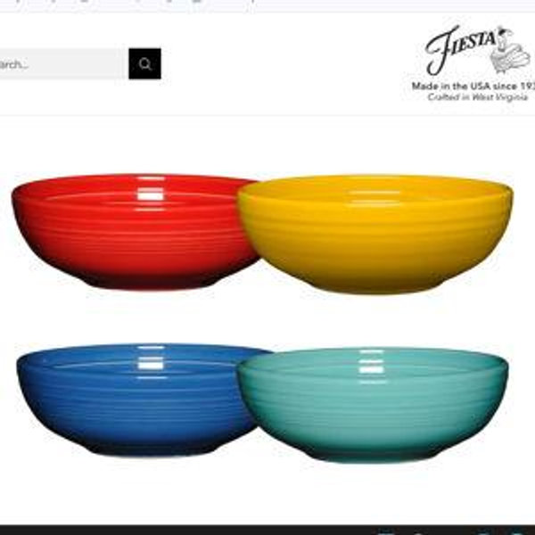 Mixed Vibrant Bistro Coupe 7 5/8-Inch 38OZ Medium Bowls, Set of 4