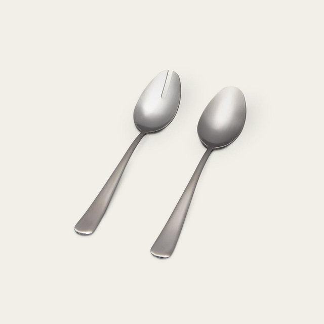 Serving Spoons- Matte Silver