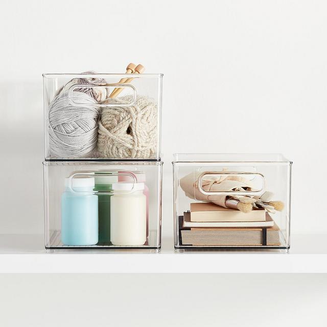 iDesign Clear Linus Deep Stackable Plastic Bin