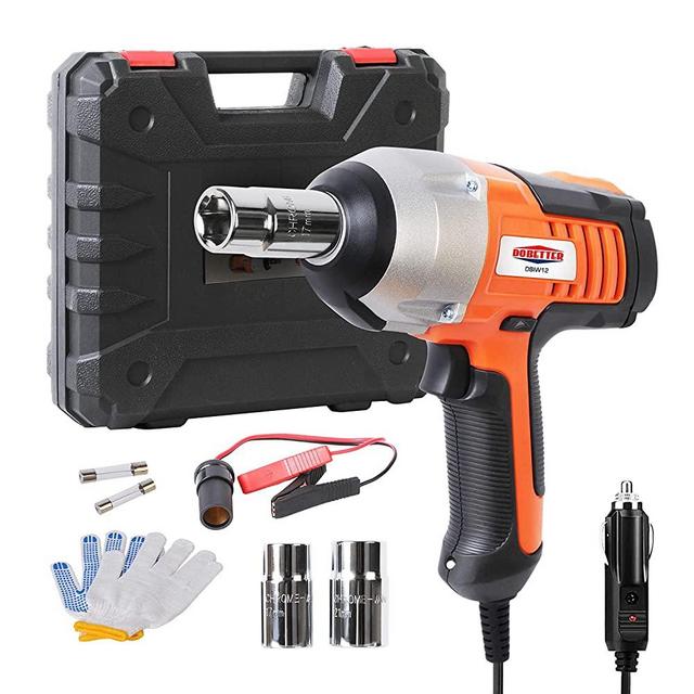 Electric Impact Wrench 12V Impact Wrench, 1/2” Car Impact Wrench Corded Power Impact Wrench Kit with Sockets and Carry Case Dobetter-DBIW12