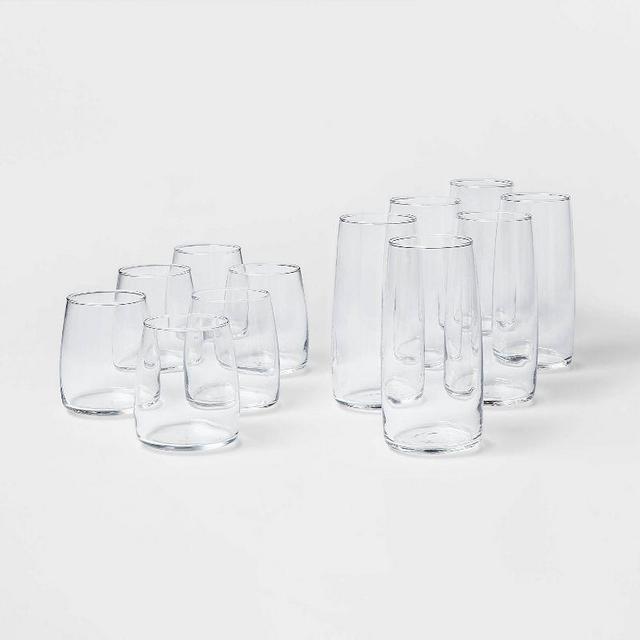 12pc Glass Cranston Double Old Fashion and Cooler Glasses Set - Threshold™