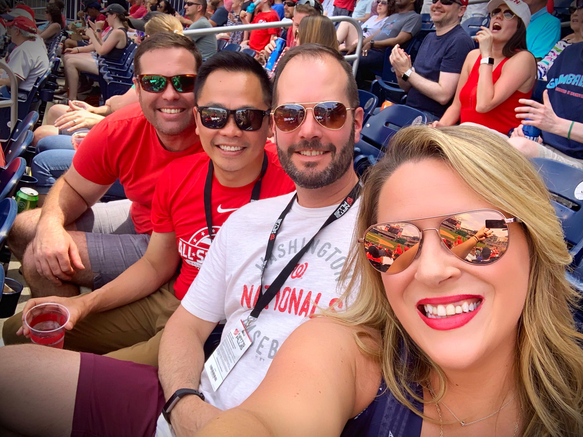 Nationals Baseball game with friends Peter and Joe