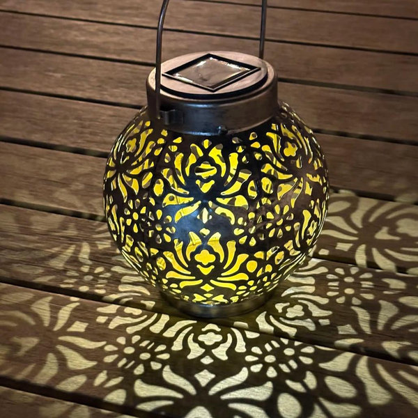 Solar Mandala Lantern - Bronze