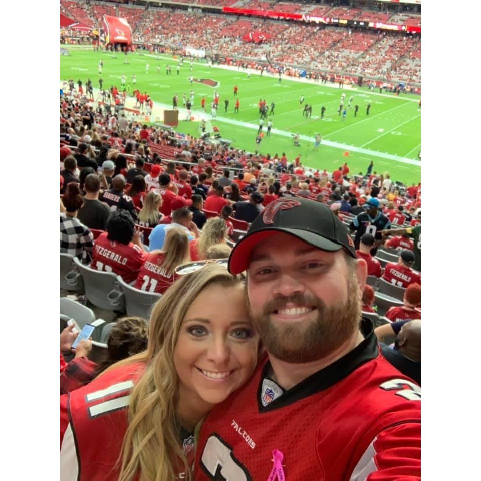 Don't be fooled, I still love my Hawks! But this day, I was a Falcons fan!