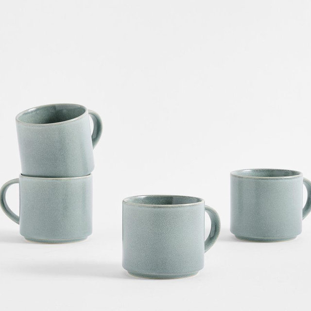 Mason Stoneware Mugs, Set of 4 - Chambray