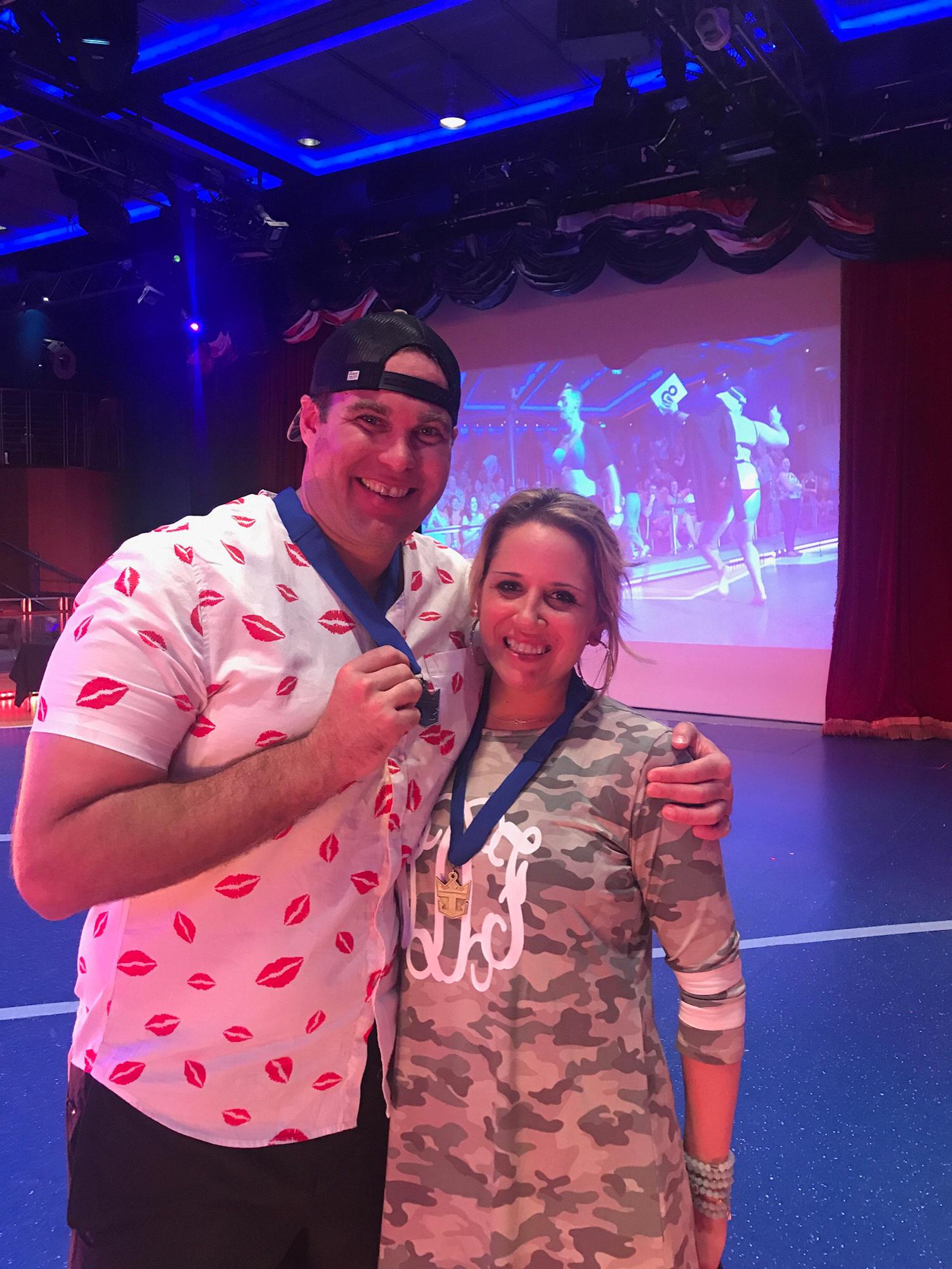 Winners at the cruise adult game night 2018
