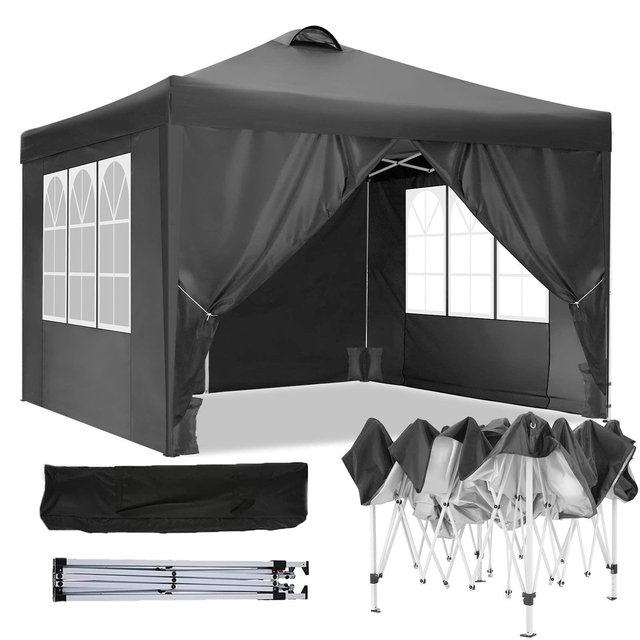 SUGIFT 10' x 10' Straight Leg Pop-up Canopy Tent Outdoor Canopy Shelter