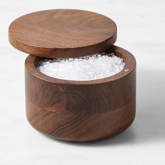 Hold Everything Salt Cellar, Dark Wood