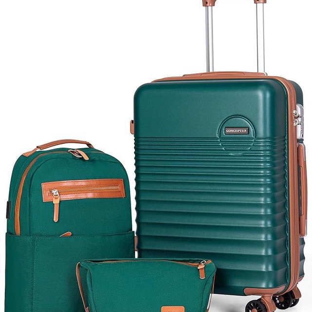 CONCEPTEN Carry On Luggage 22x14x9 Airline Approved, 20-inch Hard Shell Suitcases with Wheels, ABS Lightweight Carry on Suitcase with TSA Lock