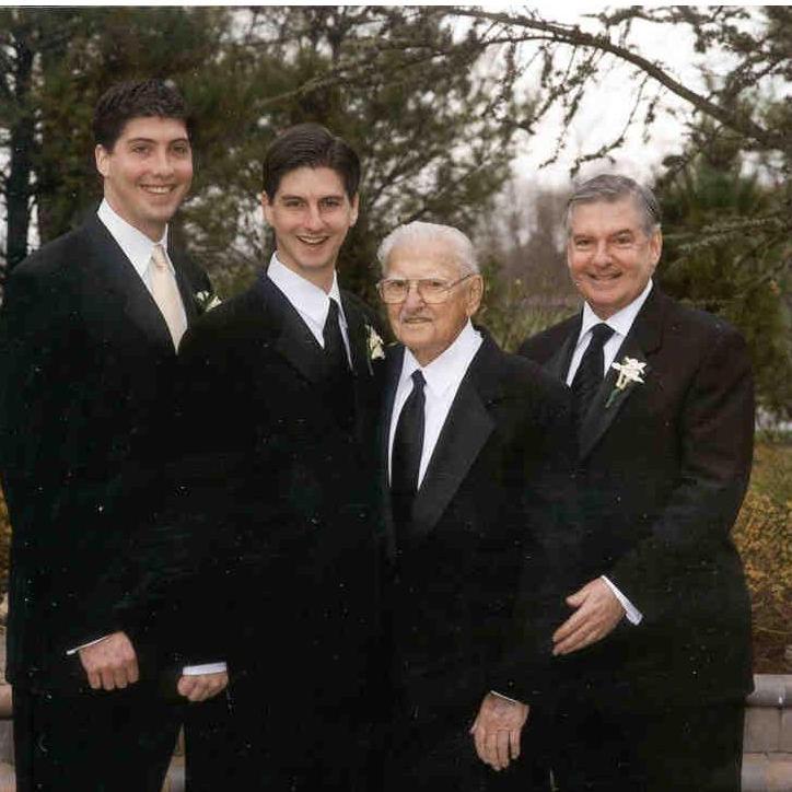 The Bermans.
Left to right: David, his brother Matthew, grandpa Nathan, and his dad Barry.
