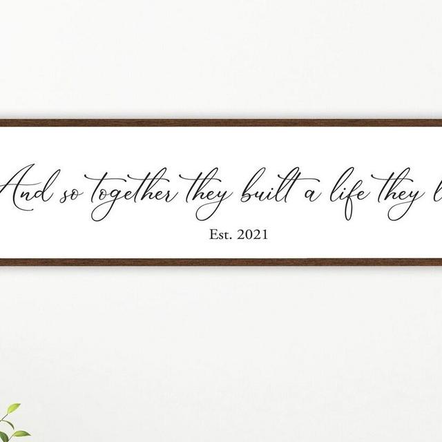 Wedding gift for couple-and so together...