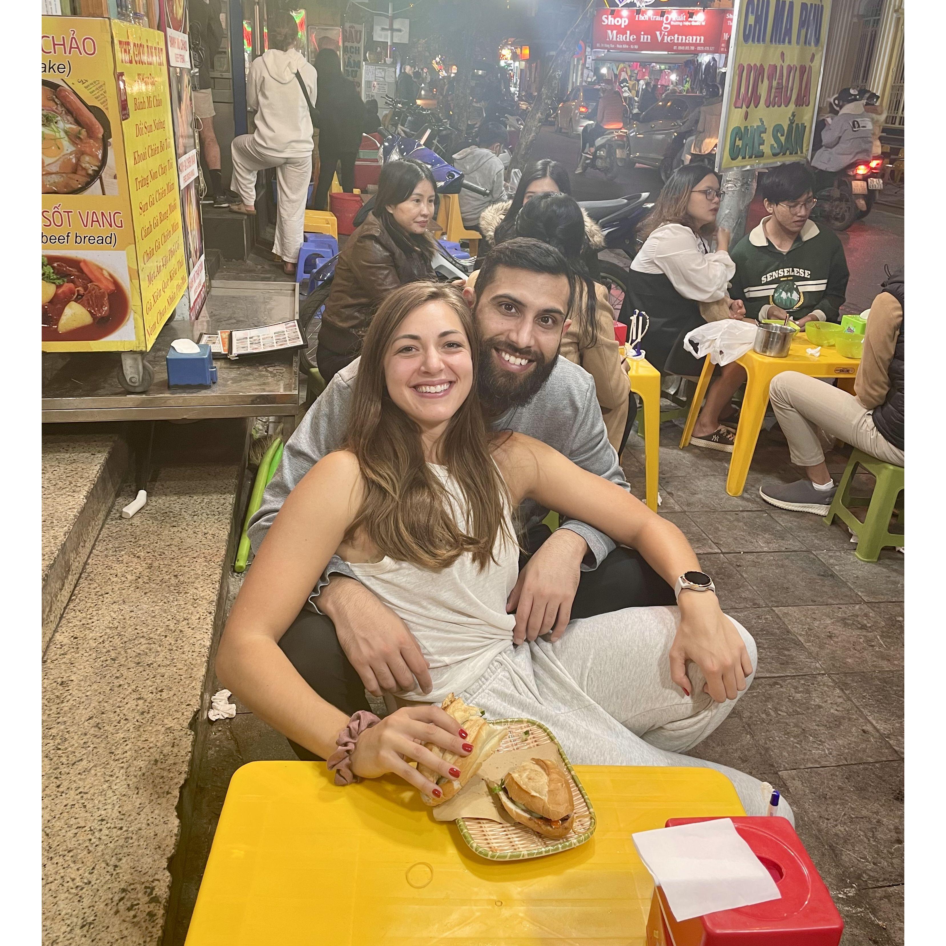 This was our first night together in Vietnam.