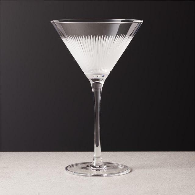 Kira Hand Etched Martini Glass