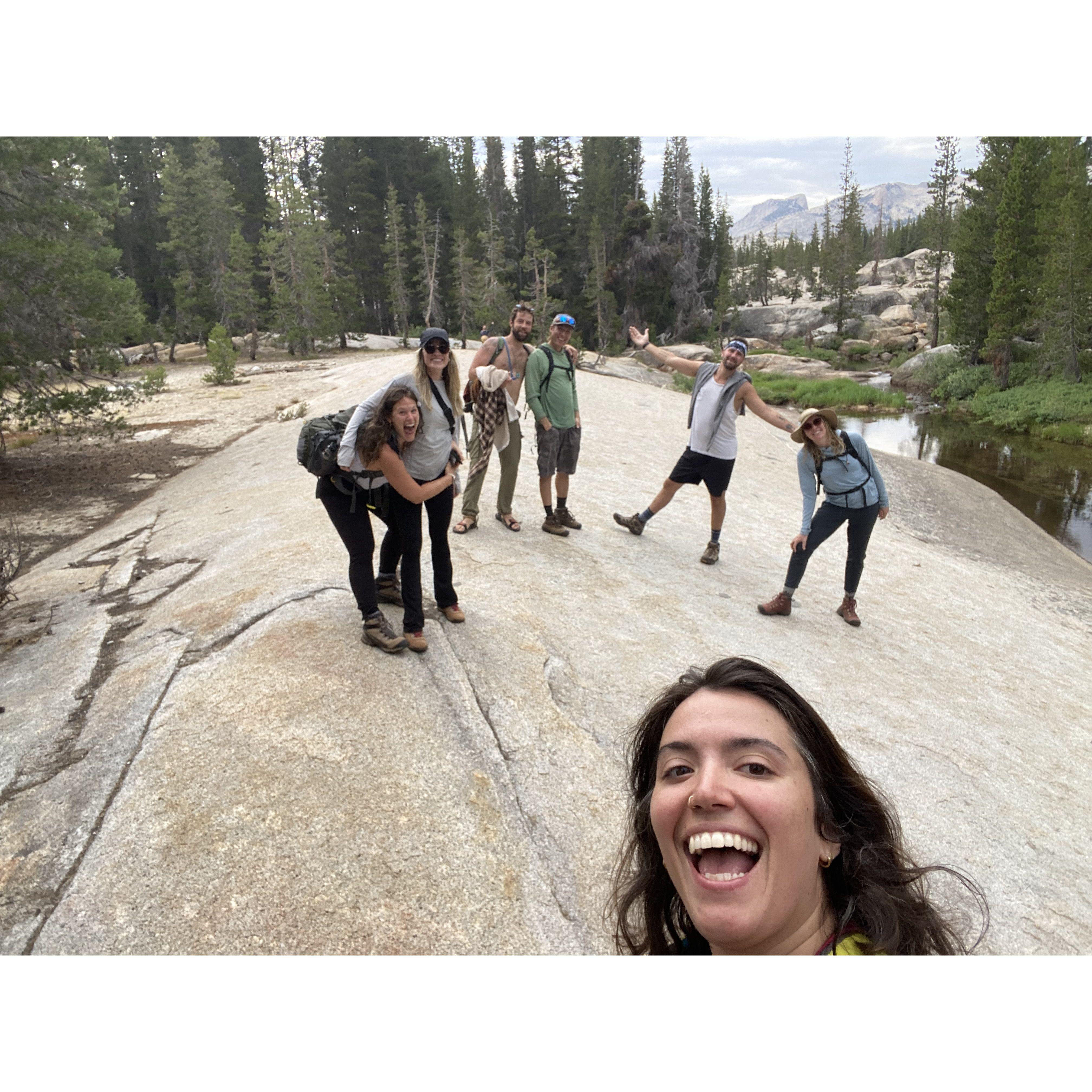 On our favorite hike with friends in Yosemite