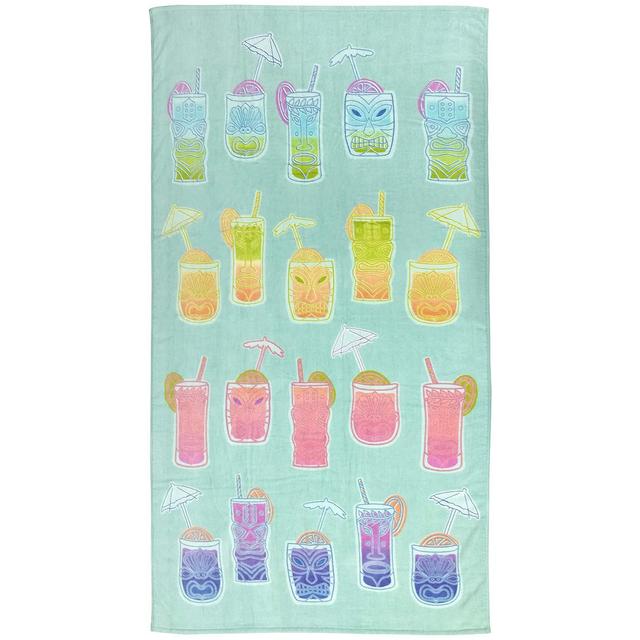 Martha Stewart Collection Tiki Velour Beach Towel, Created for Macy's