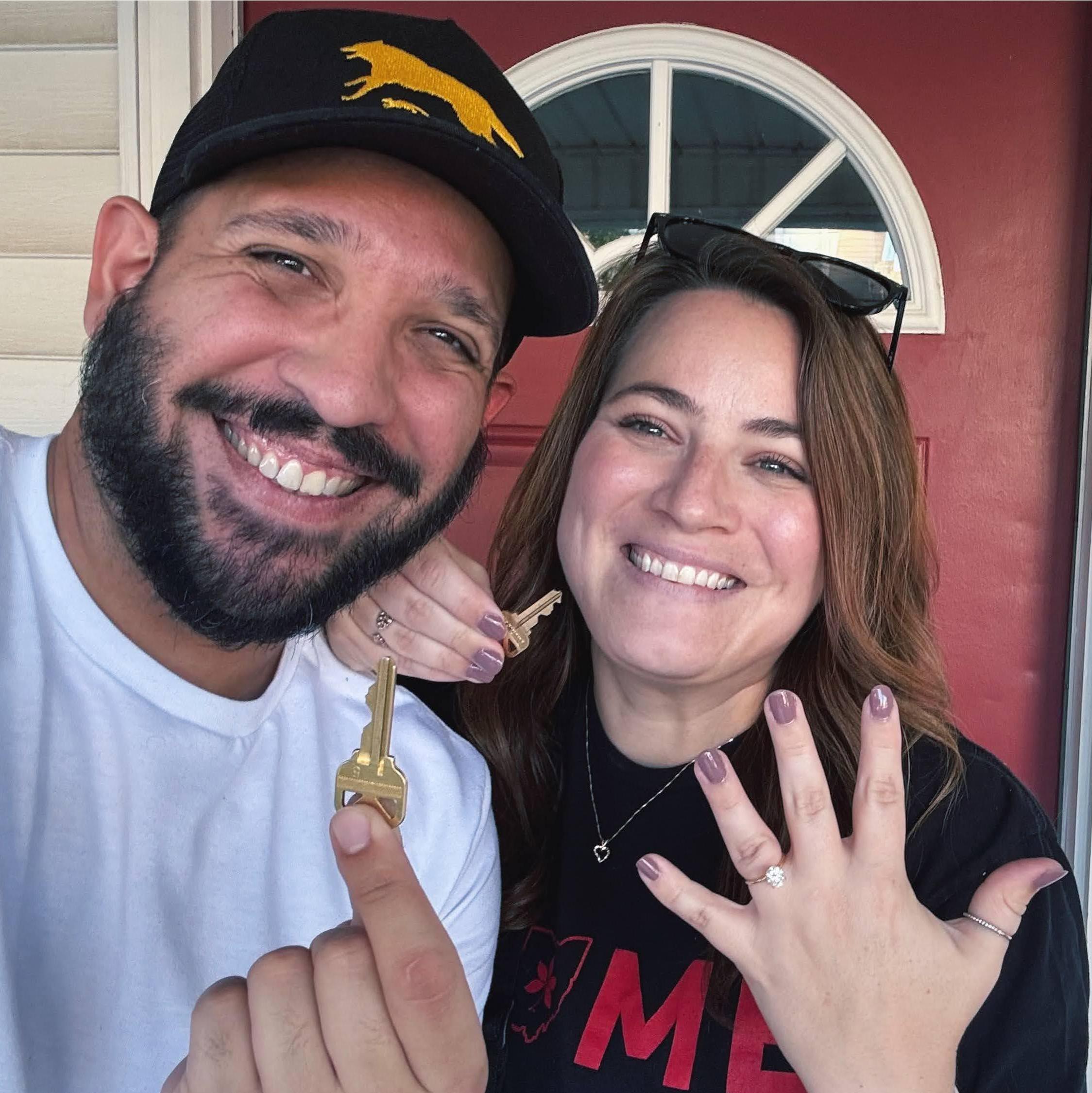 A big day for us...moving into our first place together and getting engaged!