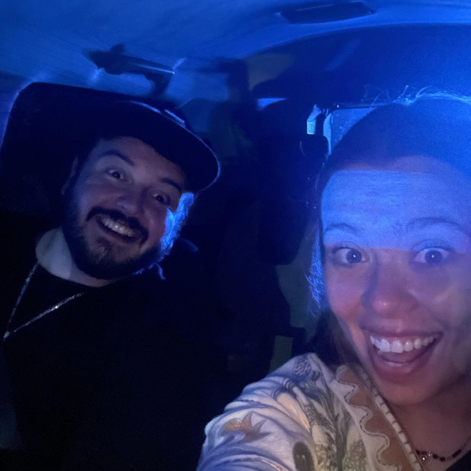 Julia drove Carson for the first time and got pulled over (Carson visited her at home)